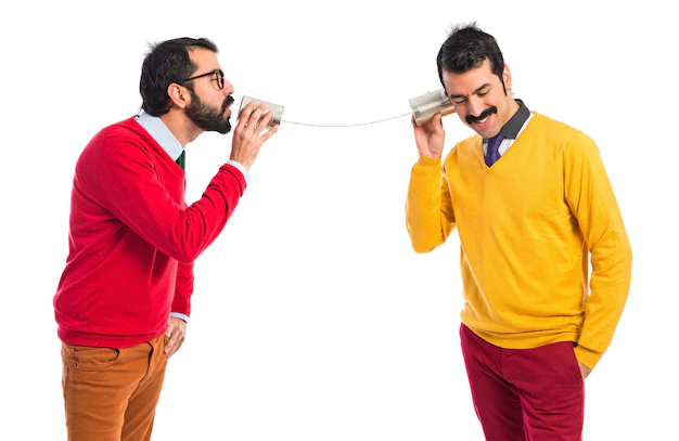 twin brothers talking through tin phone 1368 3183