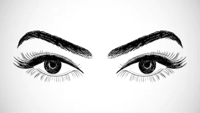 beautiful hand drawn eyes sketch design 1035 20279