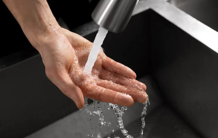 close up hygienic hand washing 23 2149218203